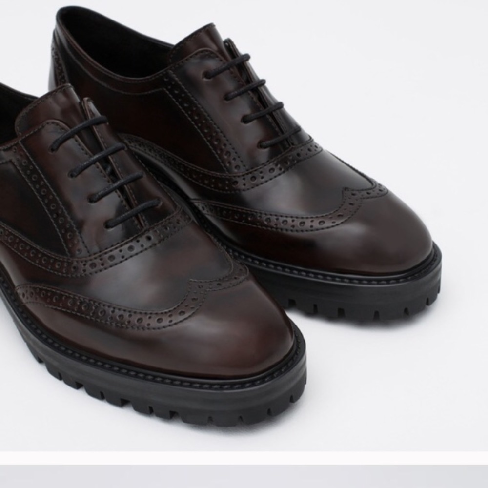 ❤️Sale❤️Zara Track Sole Bluchers, lace up shoes